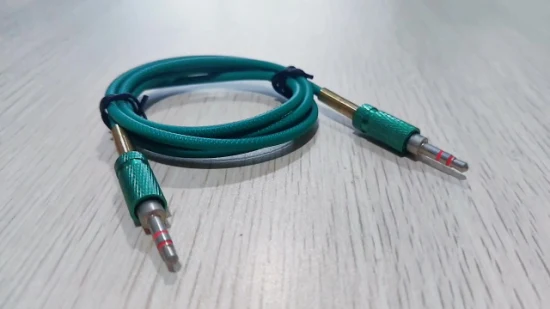Cable de audio auxiliar de alta calidad al por mayor de 1 m y 3,5 mm